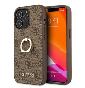 Etui GUESS 4G Ring Case do Apple iPhone 13 Pro Brązowy