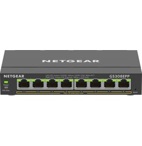 Switch NETGEAR GS308EPP-100PES Gigabit Ethernet, 8 portów, Funkcja PoE, Zarządzalny