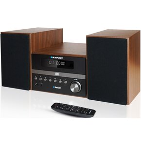Wieża BLAUPUNKT MS46BT Ciemne drewno/Czarna, Odtw.CD/-R/-RW, BT, Tuner FM z cyfrową syntezą PLL, Wejście USB