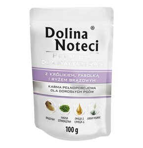 Karma dla psa DOLINA NOTECI Premium z królikiem, fasolką i ryżem 100 g
