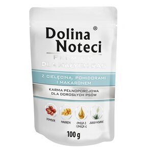 Karma dla psa DOLINA NOTECI Premium z cielęciną, pomidorami i makaronem 100 g