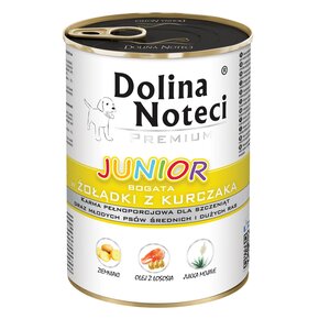 Karma dla psa DOLINA NOTECI Premium Junior Żołądki z kurczaka 400 g