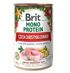 Karma dla psa BRIT Czech Christmas Dinner Karp z ziemniakami, marchewką i groszkiem 400 g