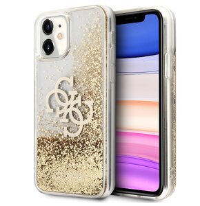 Etui GUESS Liquid Glitter 4G Big Logo do Apple iPhone 11/Xr Złoty