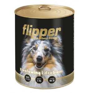 Karma dla psa DOLINA NOTECI Flipper z wołowiną i drobiem 800 g