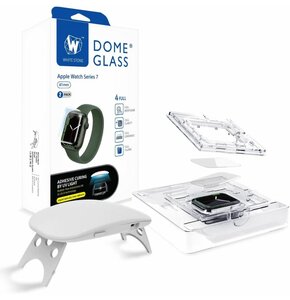 Szkło hartowane WHITESTONE Dome Glass UV & Bezel do Apple Watch 7/8/9 (41mm)