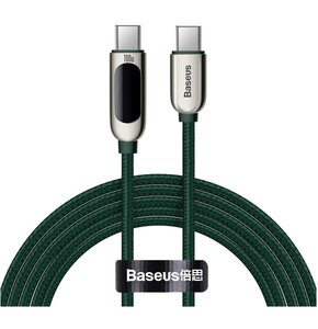 Kabel USB Typ-C - USB Typ-C BASEUS Display 100W 2m Zielony