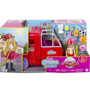 Lalka Barbie Chelsea Wóz strażacki HCK73