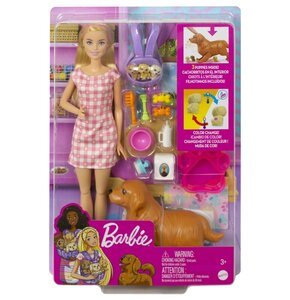 Lalka Barbie Narodziny piesków HCK75