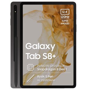 Tablet SAMSUNG Galaxy Tab S8+ 12.4" 8/128 GB Wi-Fi Grafitowy + Rysik S Pen