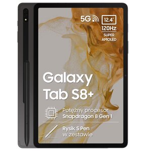 Tablet SAMSUNG Galaxy Tab S8+ 12.4" 8/128 GB 5G Wi-Fi Grafitowy + Rysik S Pen