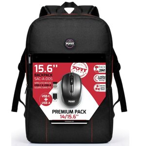 Plecak na laptopa PORT DESIGNS Premium 15.6 cali Czarny + Mysz