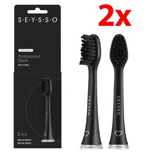 Oryginalna końcówka szczoteczki SEYSSO Carbon Professional (2 szt.) (Usuwa przebarwienia na zębach)