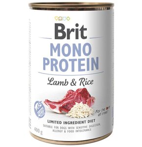 Karma dla psa BRIT Mono Protein Jagnięcina z ryżem 400 g