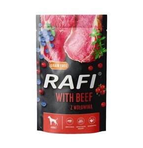 Karma dla psa RAFI z wołowiną, borówką i żurawiną 500 g