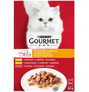 Karma dla kota GOURMET Mon Petit Mix Drób (6 x 50 g)
