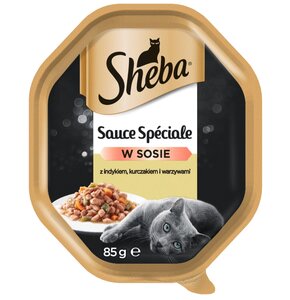 Karma dla kota SHEBA Sauce Speciale Indyk z kurczakiem i warzywami 85 g