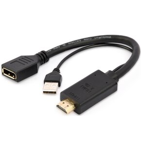 Adapter HDMI - DisplayPort + USB-A GEMBIRD 0.1 m
