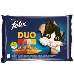 Karma dla kota FELIX Fantastic Duo Wiejskie Smaki w galaretce (4 x 85 g)