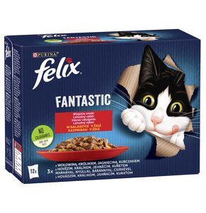Karma dla kota FELIX Fantastic Wiejskie smaki (12 x 85 g)