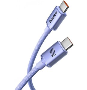 Kabel USB - USB Typ-C BASEUS Crystal Shine 100W 2 m Fioletowy