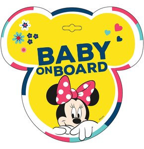 Tabliczka Baby On Board DISNEY Myszka Minnie