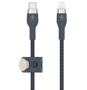 Kabel USB Typ-C - Lightning BELKIN Braided Silicone 3m Niebieski