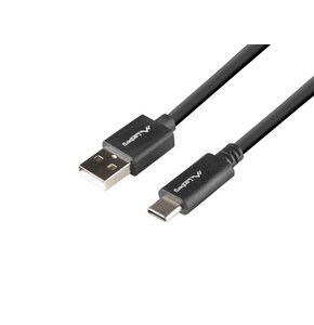 Kabel USB-A - USB-C LANBERG CA-USBO-15CU-0018-BK 1.8 m