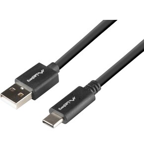 Kabel USB-A - USB-C LANBERG CA-USBO-15CU-0010-BK 1 m