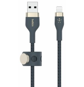 Kabel USB - Lightning BELKIN Braided Silicone 1 m Niebieski