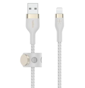 Kabel USB - Lightning BELKIN Braided Silicone 1 m Biały