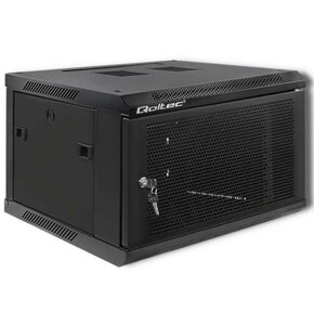 Szafa RACK QOLTEC 19" 6U 54489 600 x 600 mm, Wisząca Czarny