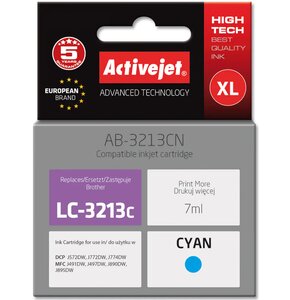 Tusz ACTIVEJET do Brother LC-3213C Niebieski 7 ml AB-3213CN