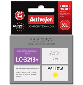 Tusz ACTIVEJET do Brother LC-3213Y Żółty 7 ml AB-3213YN