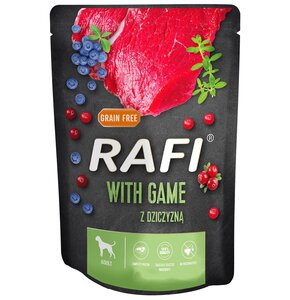 Karma dla psa RAFI z dziczyzną, borówką i żurawiną 300 g