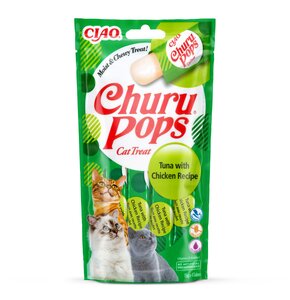 Przysmak dla kota INABA Ciao Churu Pops Tuńczyk z kurczakiem (4 x 15 g)