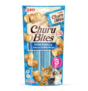 Przysmak dla kota INABA Churu Bites Kurczak z tuńczykiem i przegrzebki (3 x 10 g)