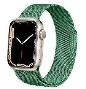 Pasek CRONG Milano Steel do Apple Watch (42/44/45/49mm) Zielony