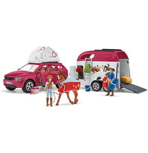 Zestaw figurek Końskie przygody z samochodem i przyczepą SCHLEICH 42535