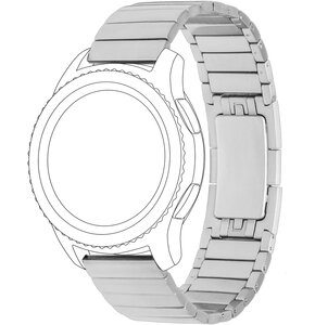 Pasek TOPP do Samsung Galaxy Watch 46mm/Gear S3/Huawei Watch GT Srebrny
