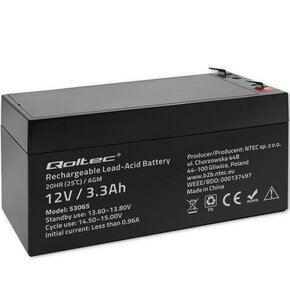 Akumulator QOLTEC 53065 3.3Ah 12V