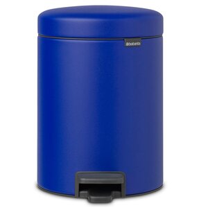 Kosz na śmieci z pedałem BRABANTIA 206849 Newicon uszczelka przeciwzapachowa, malowany 5L Niebieski
