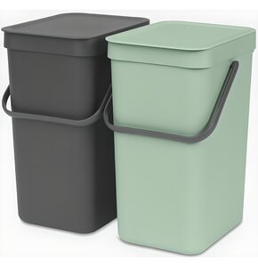 Kosz na śmieci BRABANTIA 214448 Sort & Go 2x12L Szary/Zielony