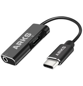 Adapter USB-C - USB-C/Jack 3.5 mm ARKS Czarny
