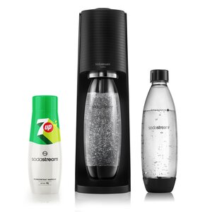 Saturator SODASTREAM Terra Czarny + 2 butelki + Syrop 7UP 440 ml