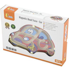 Zabawka edukacyjna VIGA Labirynt magnetyczny - samochodzik 50163