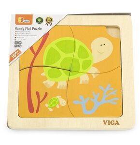 Puzzle VIGA Na podkładce Żółwiki 50143 (4 elementy)
