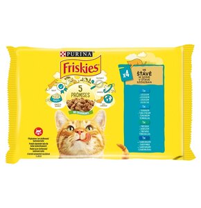 Karma dla kota FRISKIES 5 Promises Mix rybny (4 x 85 g)