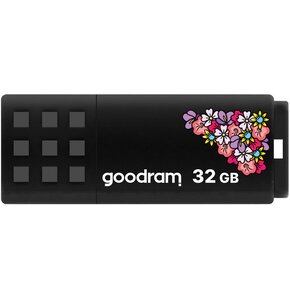 Pendrive GOODRAM UME2 Spring 32GB, USB 2.0, Odczyt 20 Mb/s, Zapis 5 Mb/s Czarny