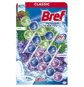 Kostka do WC BREF Power Aktiv Sosna i Lawenda 4x50g